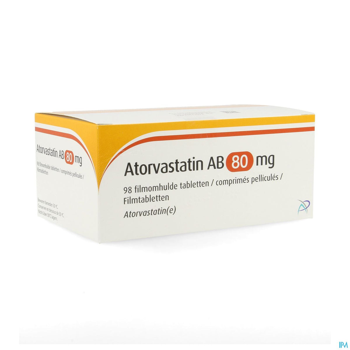 Atorvastatine AB 80 mg | 98 comprimés pelliculés | Cholestérol – BENU