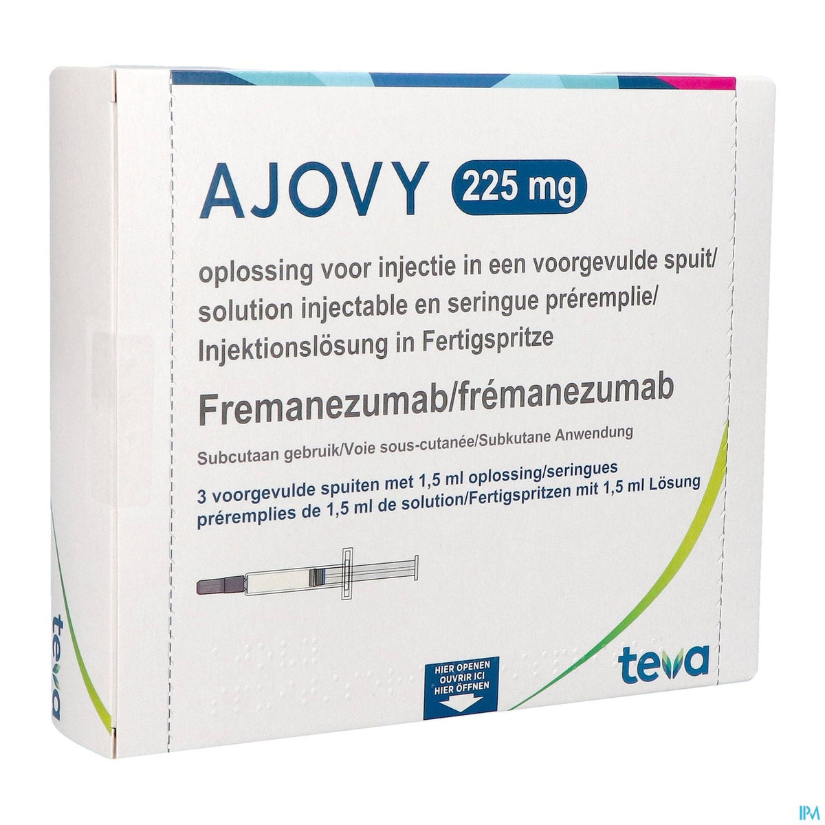 Ajovy 225mg Opl Inj Voorgevulde Spuit 3 – BENU