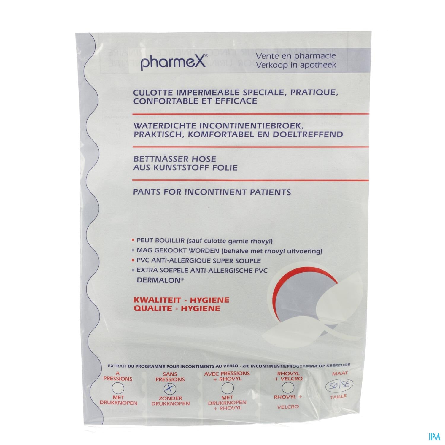 Pharmex Broek Incont -drukknop 50-56 – BENU