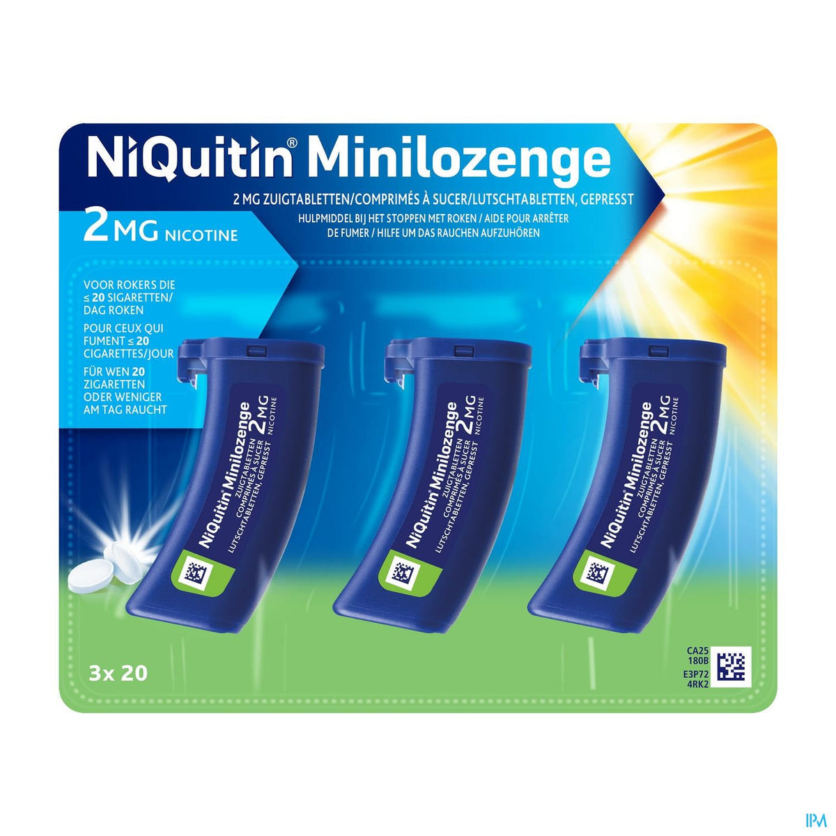 NiQuitin Minilozenge 2mg | 60 zuigtabletten | Stoppen met roken – BENU