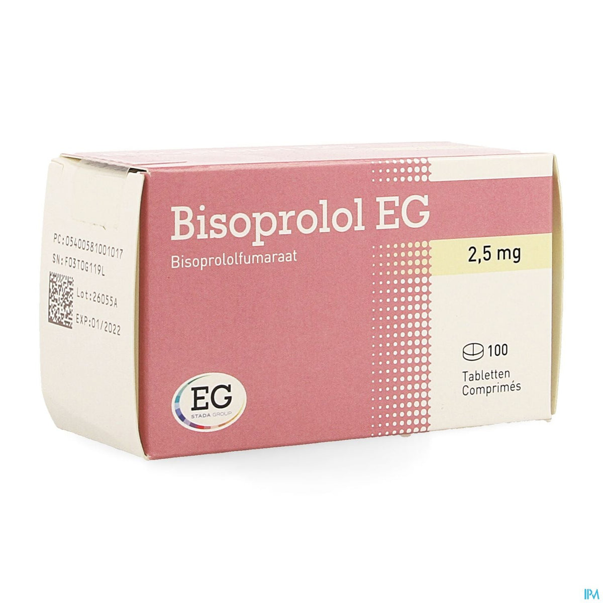 Bisoprolol EG 2,5mg | 100 tabletten | Bloeddruk en hart – BENU