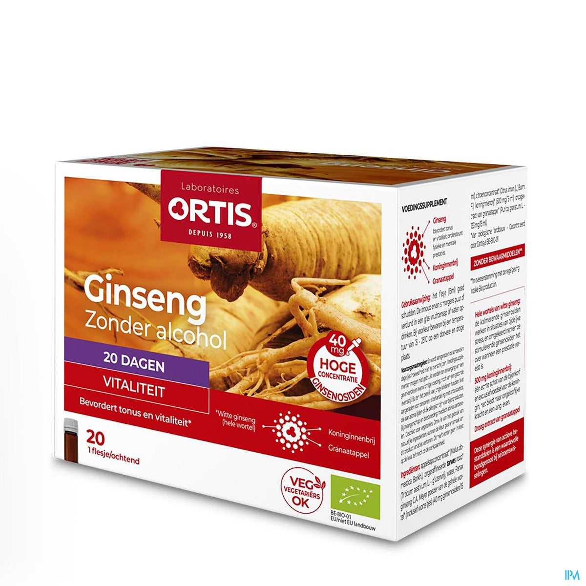 Ortis Ginseng Bio: Natuurlijke energie zonder alcohol – BENU