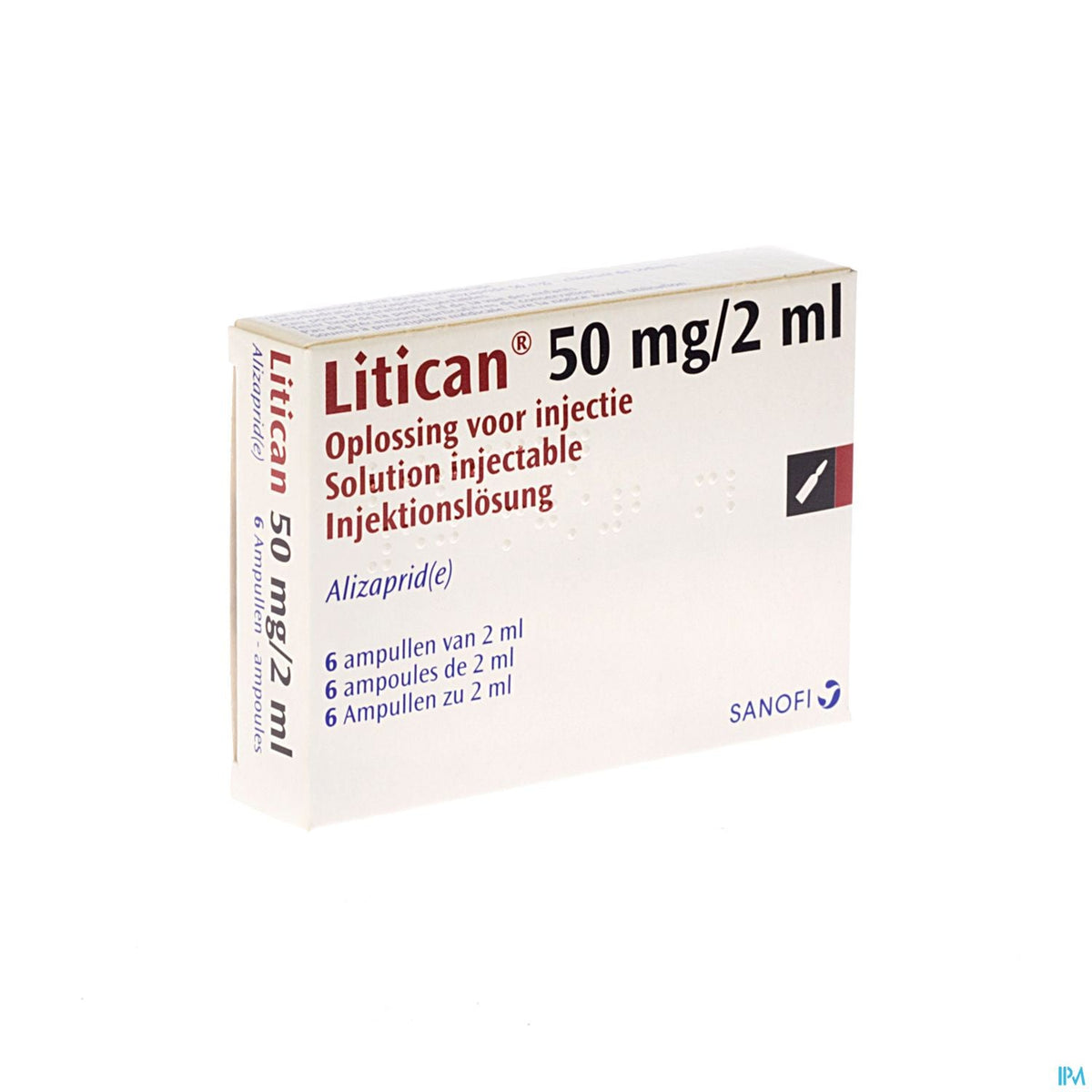Litican 50mg/2ml | 6 ampoules injection | Nausées et vomissements – BENU