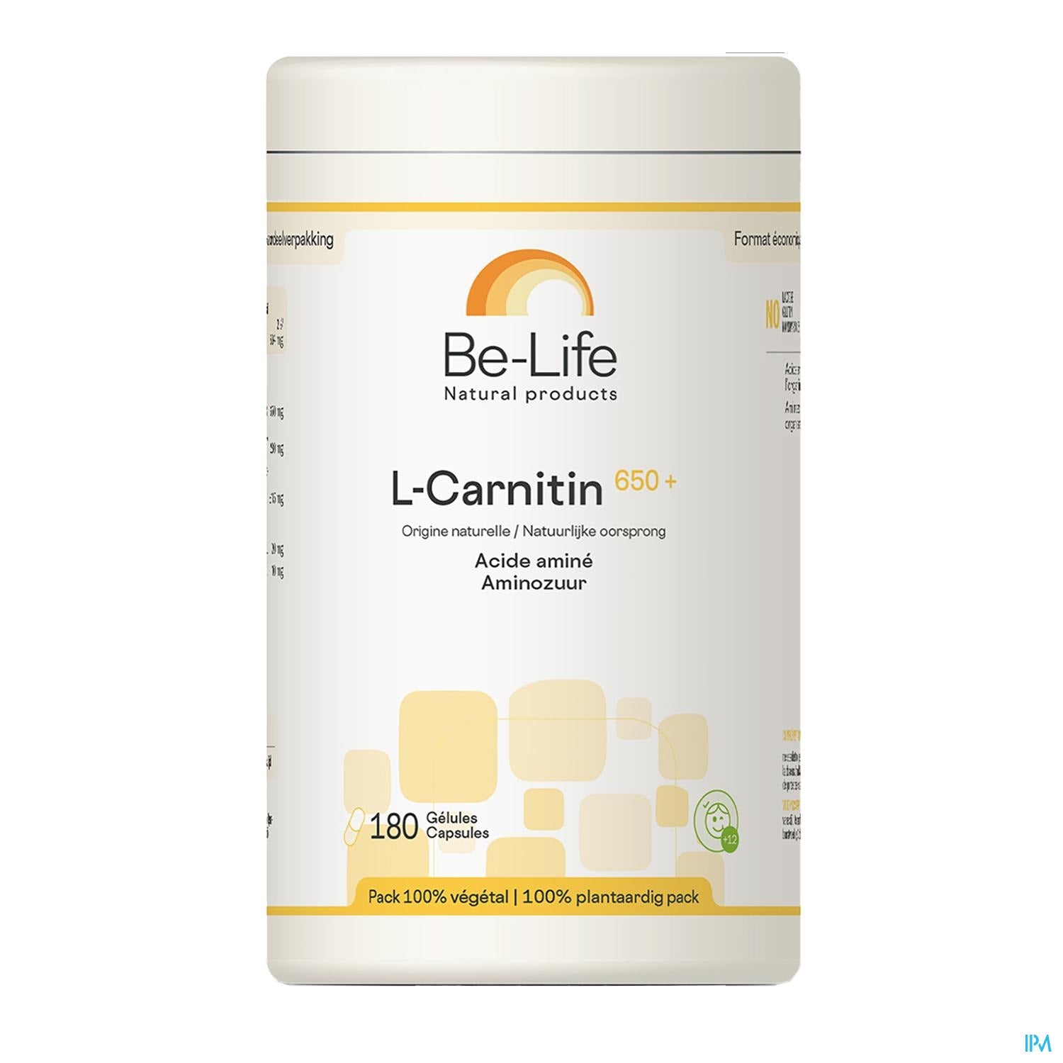Be Life L-carnitine 650+ | 180 Capsules