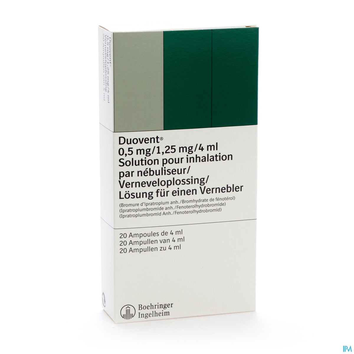 Duovent | 20 ampoules inhalation 0,50 mg | Voies respiratoires – BENU