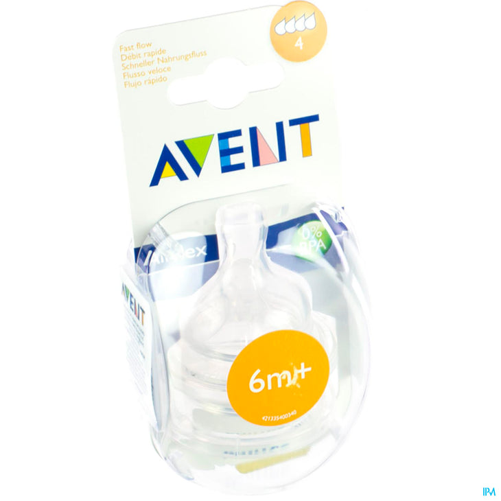 Philips Avent Zuigspeen Fast 4gaten 2 SCF634/27 - 0