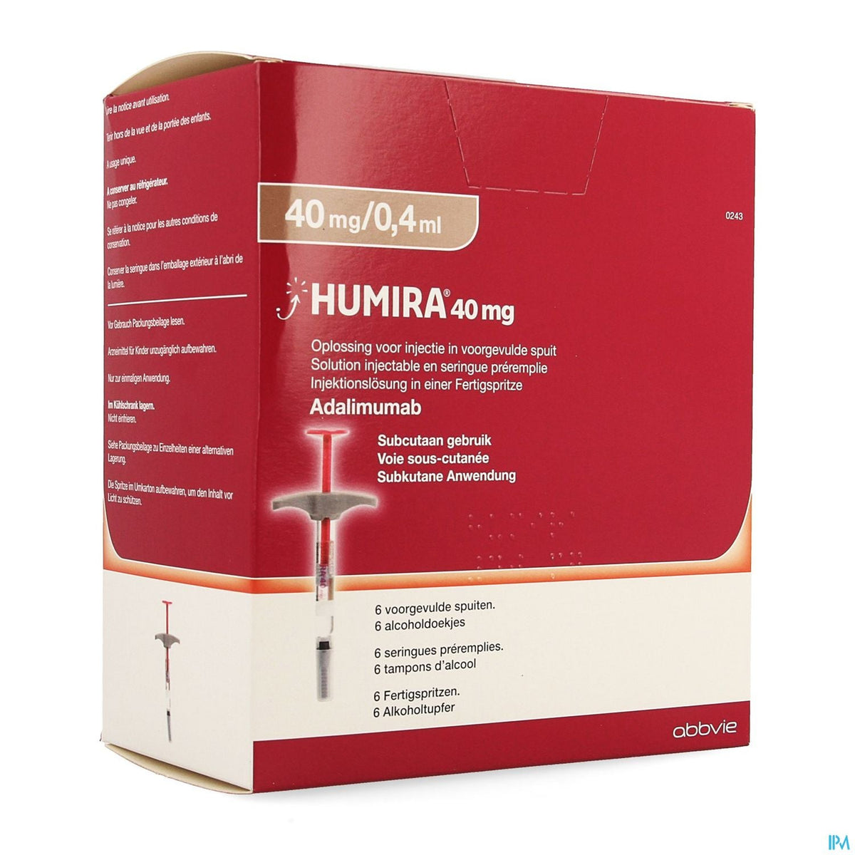 Humira 40mg/0,4ml | 6 voorgevulde spuiten | Antilichaamtherapie – BENU