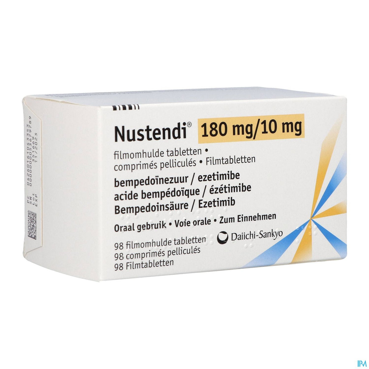 Nustendi 180mg/10mg | 98 comprimés pelliculés | Cholestérol – BENU