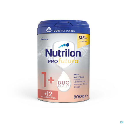 Nutrilon Profutura 1+ | Unieke formule DUOBIOTIK | Peuter Groeimelk Kinderen Vanaf 1 jaar  | Babymelk in Poeder voor Flesvoeding | Blik 800g
