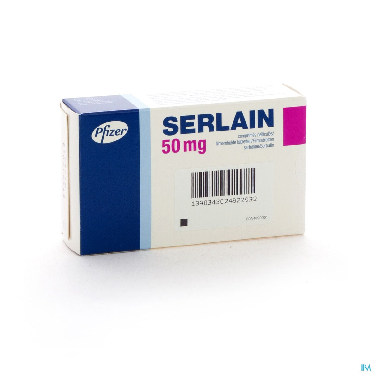 Serlain 50 mg | 30 comprimés pelliculés | Antidépresseur – BENU