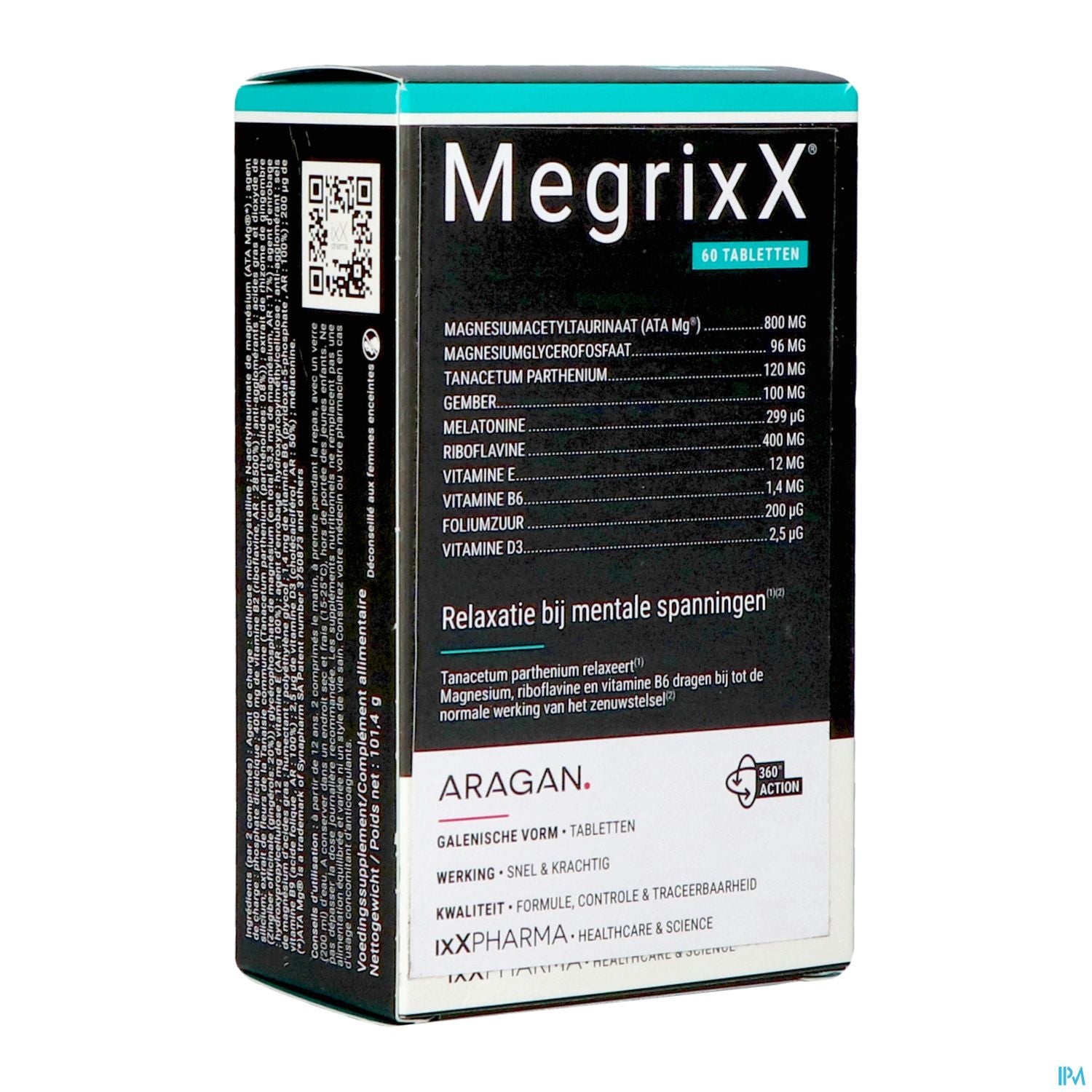 Megrixx | 60 tabletten | Magnesium & Vitamines | Ontspanning