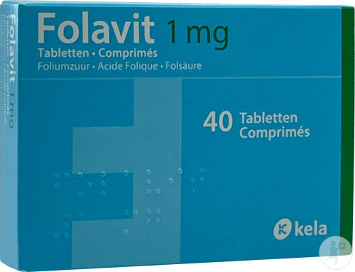 Folavit 1mg | 40 tabletten | Supplement Foliumzuur – BENU