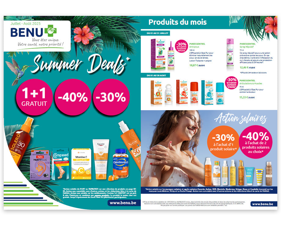 BENU Onze maandelijkse promoties Nos promotions du mois