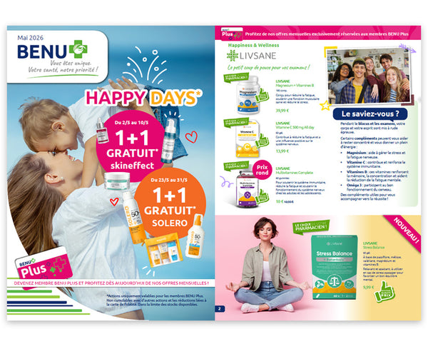 BENU Onze maandelijkse promoties Nos promotions du mois