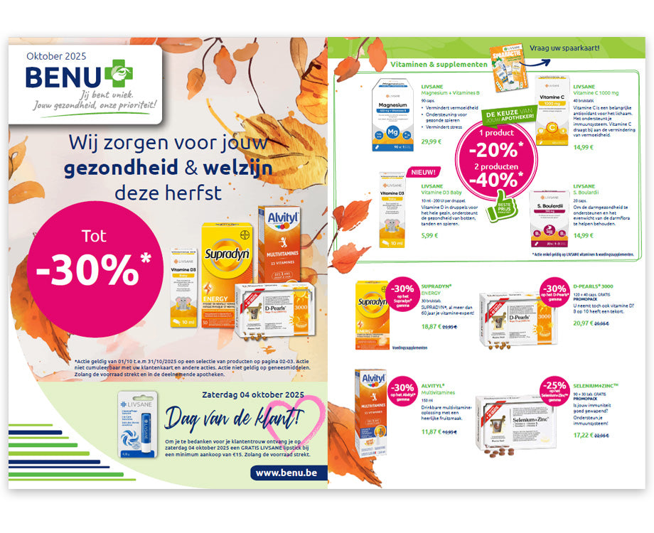 BENU Onze maandelijkse promoties Nos promotions du mois