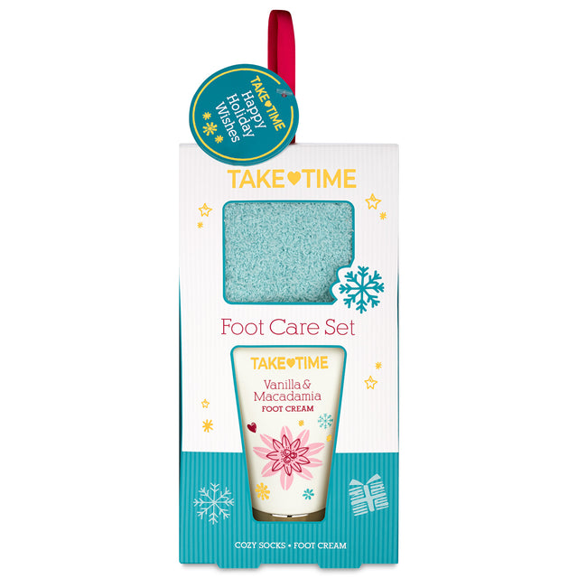 [[locale: fr|nl]] BENU TAKE TIME XMAS Cadeauset voetverzorging Voetcrème + sokken Coffret cadeau soin des pieds : Crème pour les pieds + Chaussettes