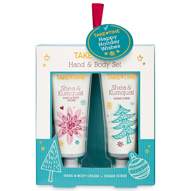 [[locale: fr|nl]] BENU TAKE TIME XMAS Verzorgende Hand- & Lichaamsset Huidverzorging Coffret de soins pour les mains et le corps
