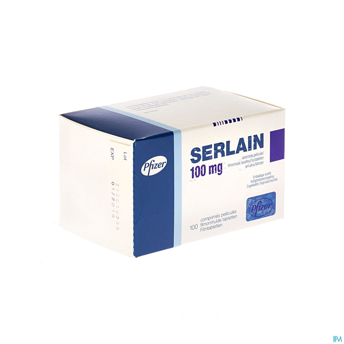 Serlain 100 mg | 100 comprimés pelliculés | Antidépresseur – BENU