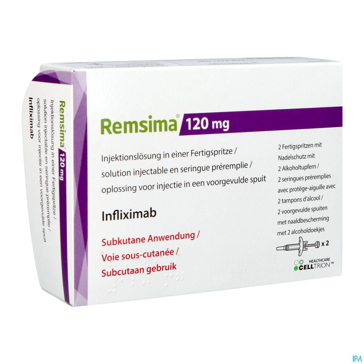 Remsima 120mg | 2 seringues préremplies | Thérapie par anticorps – BENU
