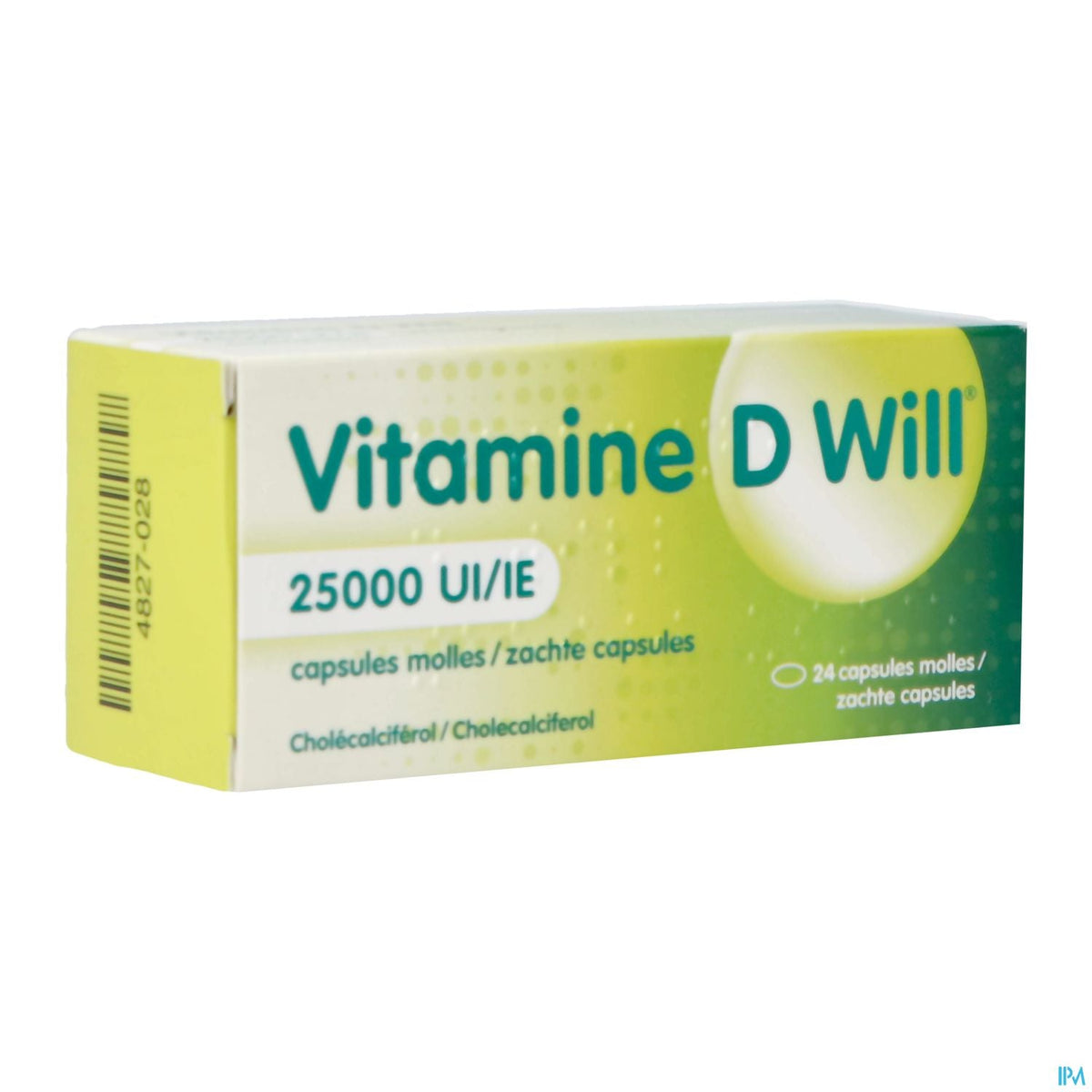Vitamine D Will 25000 IE | 24 zachte capsules | Voedingssupplement – BENU