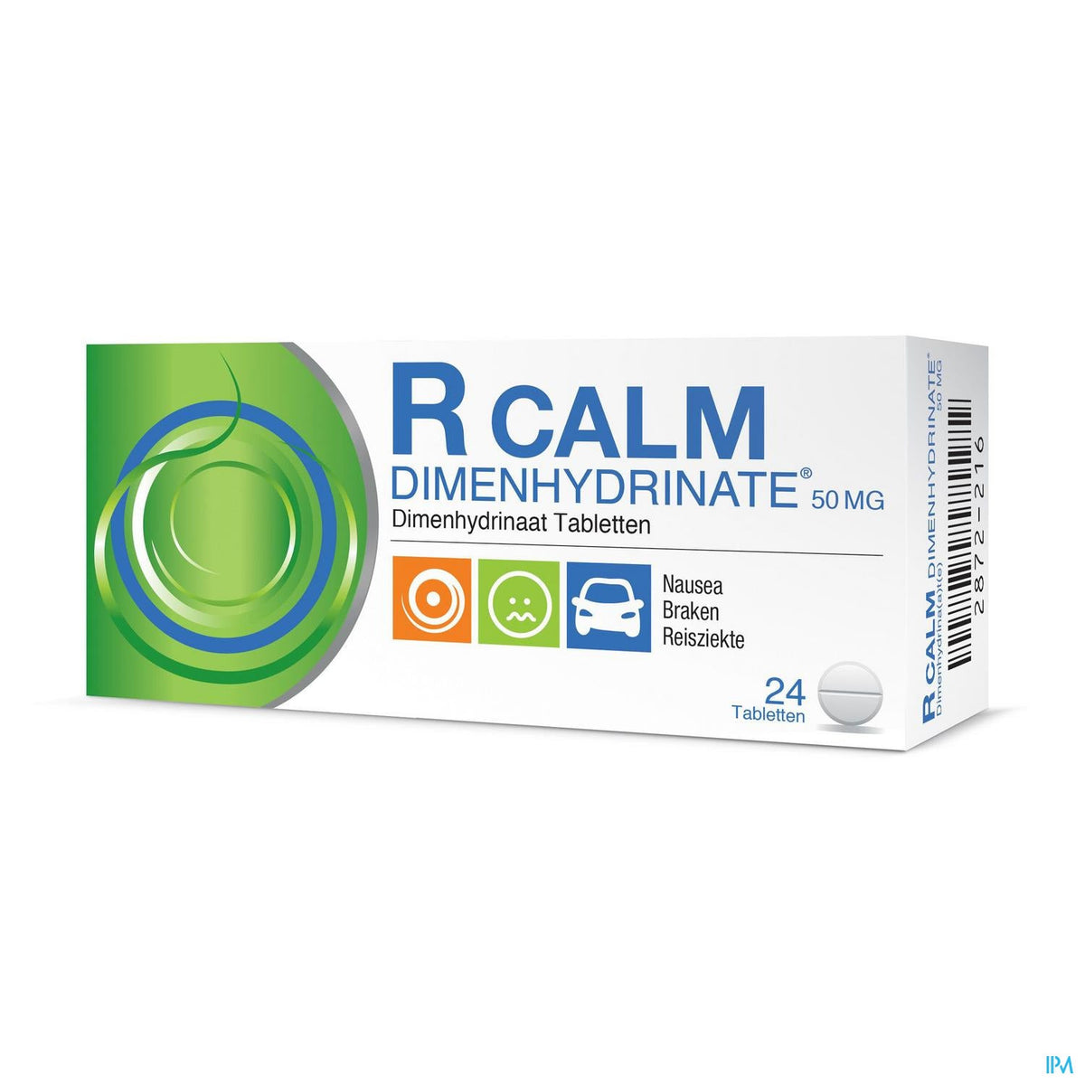 Calmat R2 Tablet R Calm Dimenhydrinaat 50mg | 24 tabletten | Reisziekte – BENU