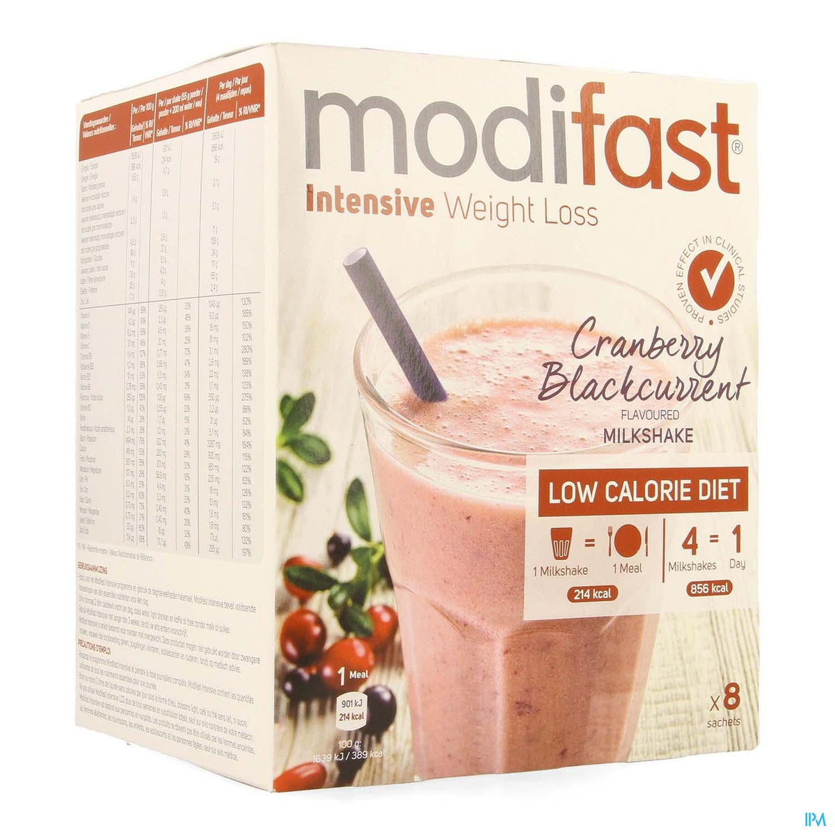 Modifast Intensive Milkshake Cranberry 440g – BENU