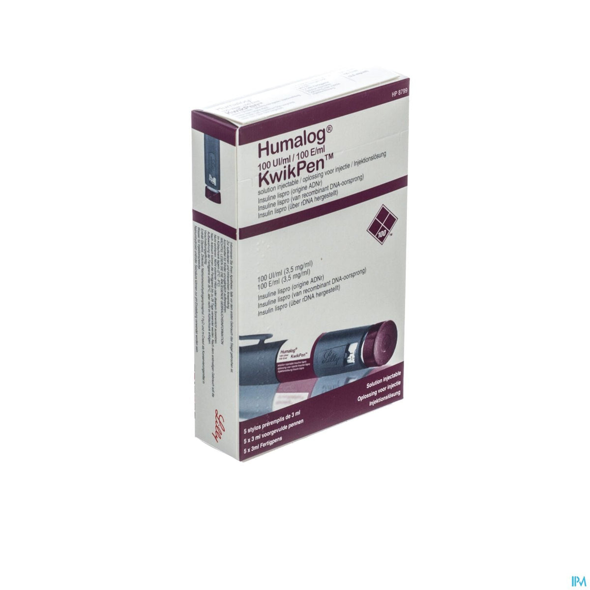 Humalog Color Humalog Kwikpen 100u/ml | 5x3ml insulinepen | Diabetes – BENU