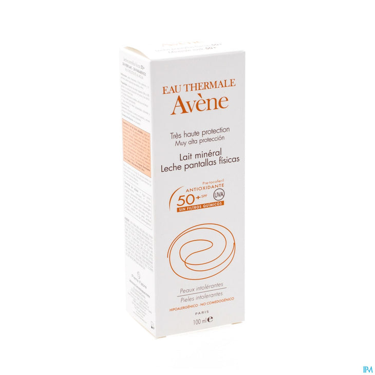 Avène SPF 50+ Minerale Melk | 100ml | Zonnebescherming - 100 ml