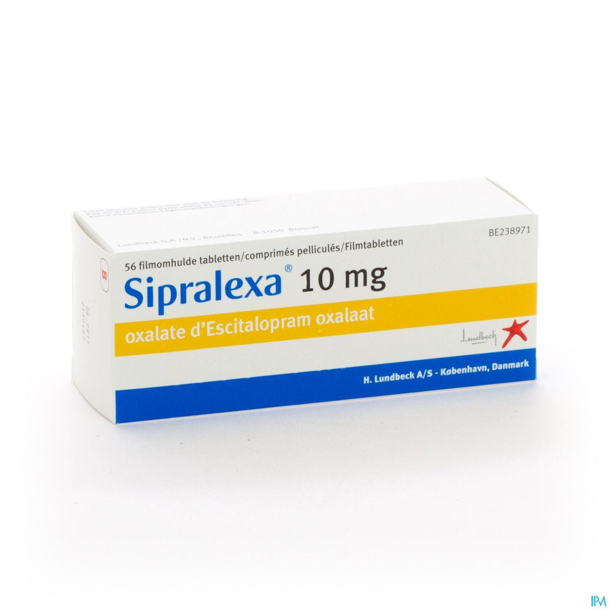 Sipralexa 10 mg | 56 comprimés | Antidépresseur – BENU