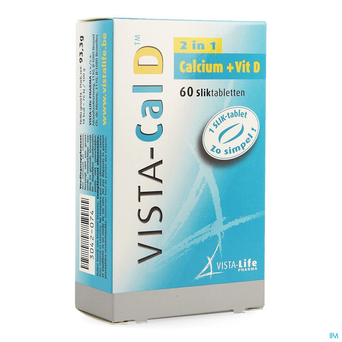 Vista Cal D Tabletten | Calcium en Vitamine D Supplement – BENU