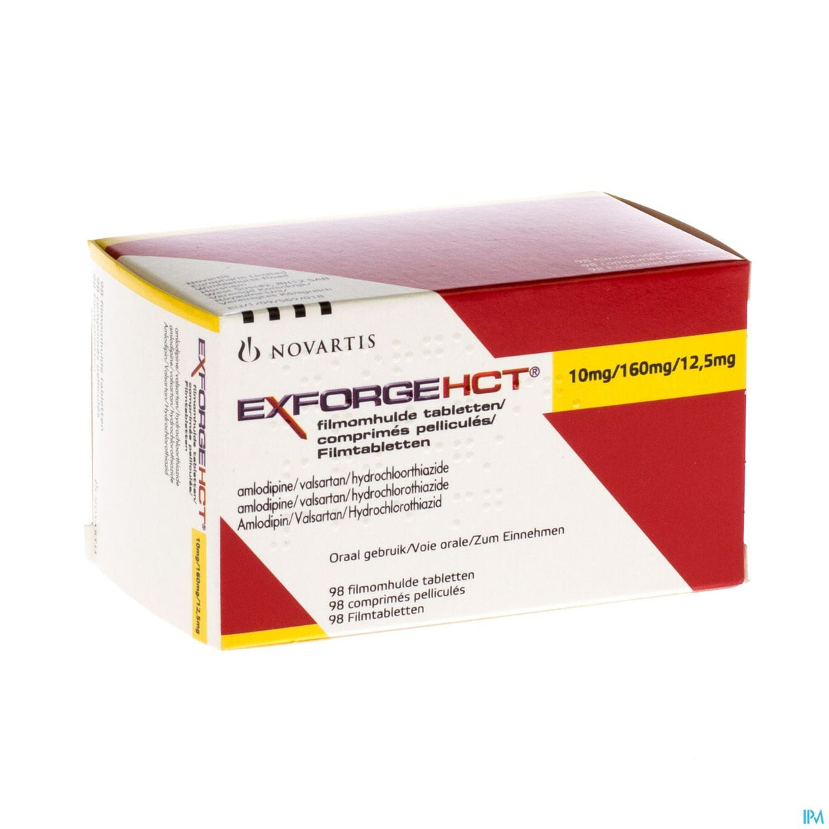 Exforge Hct 10mg/160mg/12,5mg Comp Omhulde 98 – BENU
