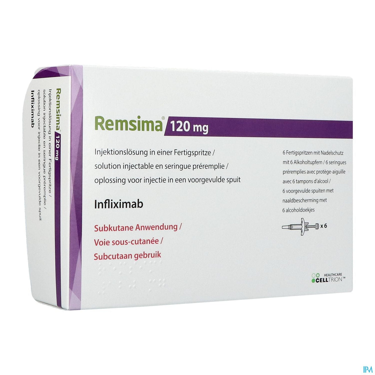 Remsima 120mg | 6 voorgevulde spuiten | Antilichaamtherapie – BENU