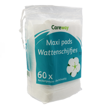 Careway Maxi Wattenschijfjes 100% Katoen 60