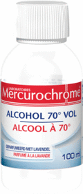 Mercurochrome Alcohol 70% Lavendel 100ml Mercurochrome Alcohol 70% Lavendel 100ml Mercurochrome Ontsmettingsmiddelen | Désinfectants